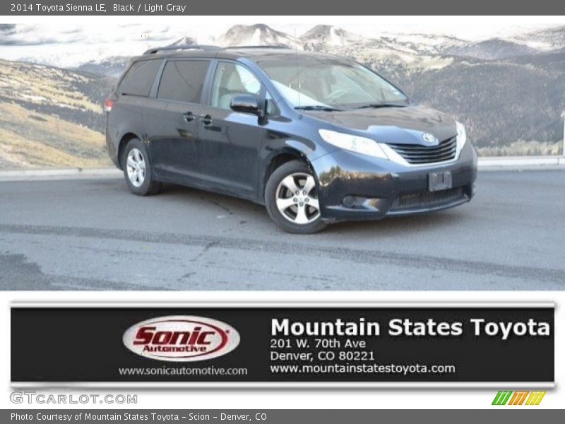 Black / Light Gray 2014 Toyota Sienna LE