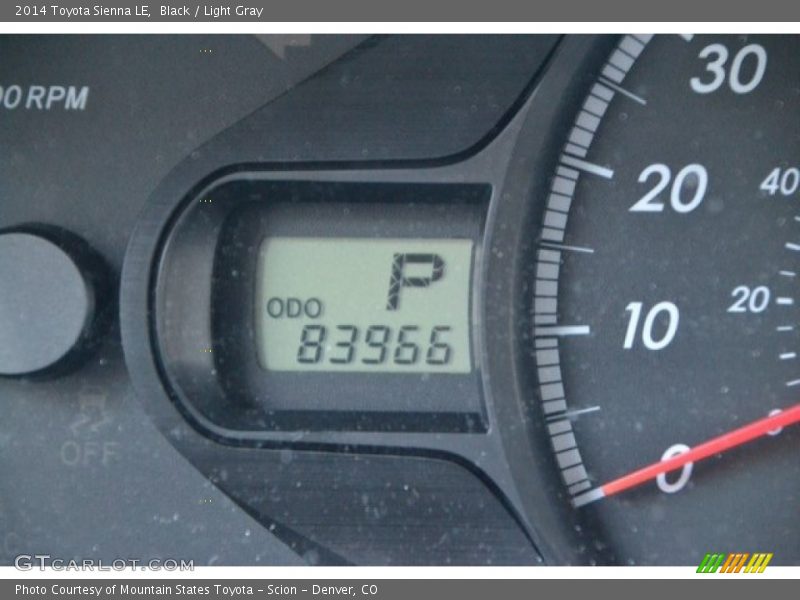 Black / Light Gray 2014 Toyota Sienna LE