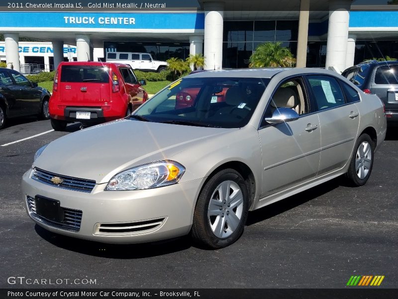 Gold Mist Metallic / Neutral 2011 Chevrolet Impala LS