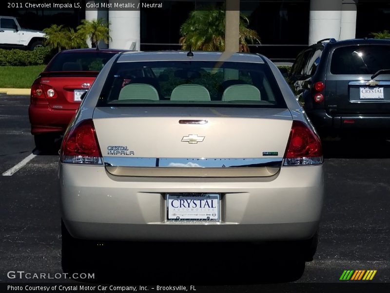 Gold Mist Metallic / Neutral 2011 Chevrolet Impala LS