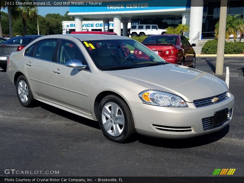 Gold Mist Metallic / Neutral 2011 Chevrolet Impala LS