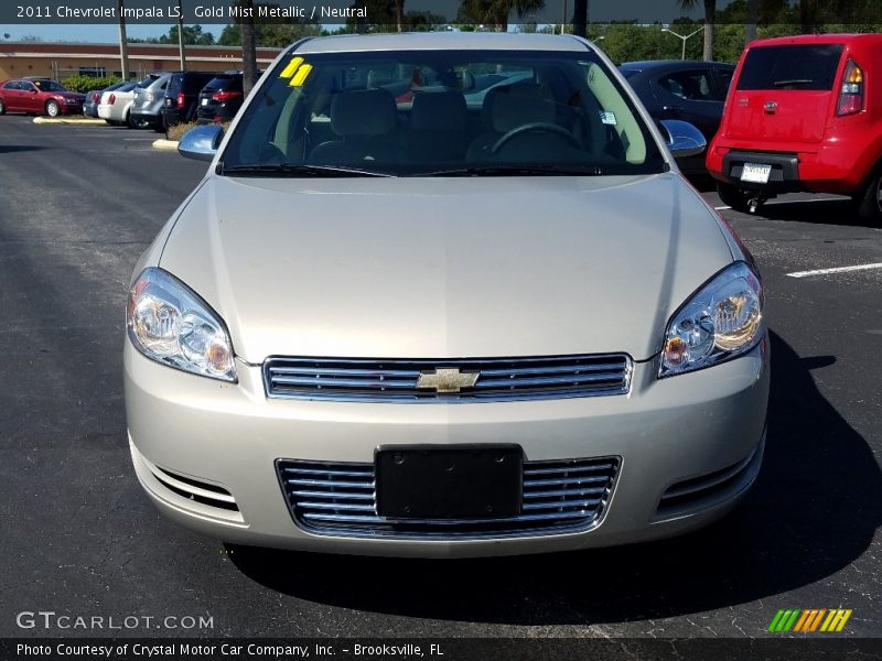 Gold Mist Metallic / Neutral 2011 Chevrolet Impala LS