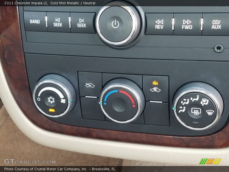 Gold Mist Metallic / Neutral 2011 Chevrolet Impala LS