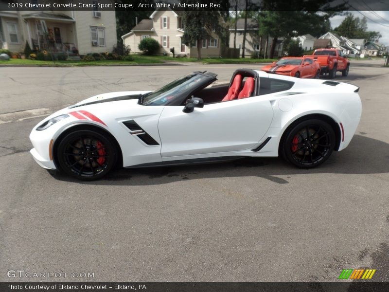 Arctic White / Adrenaline Red 2019 Chevrolet Corvette Grand Sport Coupe