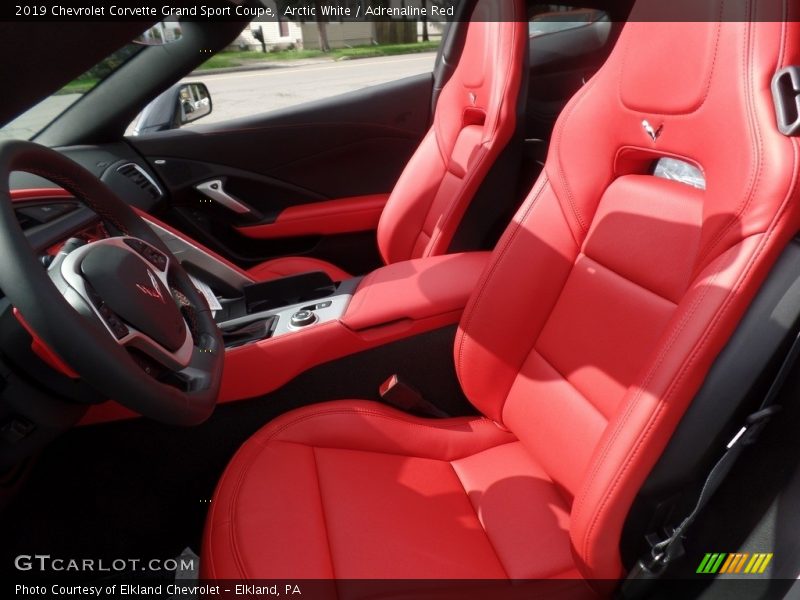 Arctic White / Adrenaline Red 2019 Chevrolet Corvette Grand Sport Coupe
