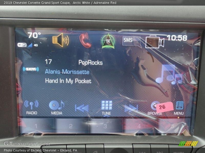 Arctic White / Adrenaline Red 2019 Chevrolet Corvette Grand Sport Coupe