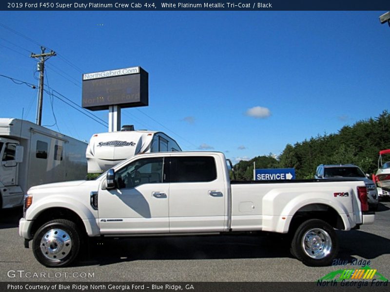 White Platinum Metallic Tri-Coat / Black 2019 Ford F450 Super Duty Platinum Crew Cab 4x4