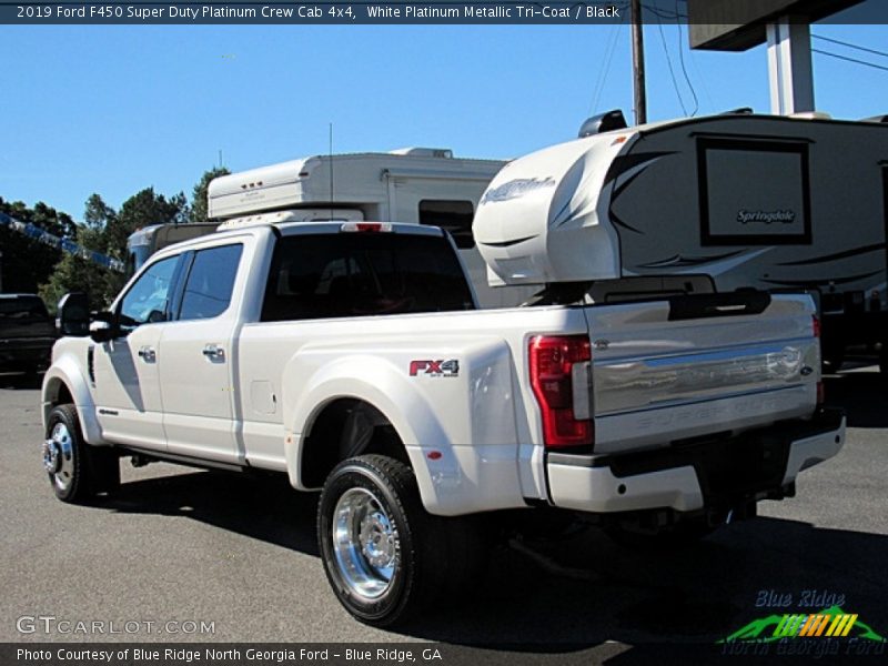 White Platinum Metallic Tri-Coat / Black 2019 Ford F450 Super Duty Platinum Crew Cab 4x4