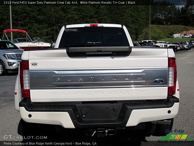 White Platinum Metallic Tri-Coat / Black 2019 Ford F450 Super Duty Platinum Crew Cab 4x4