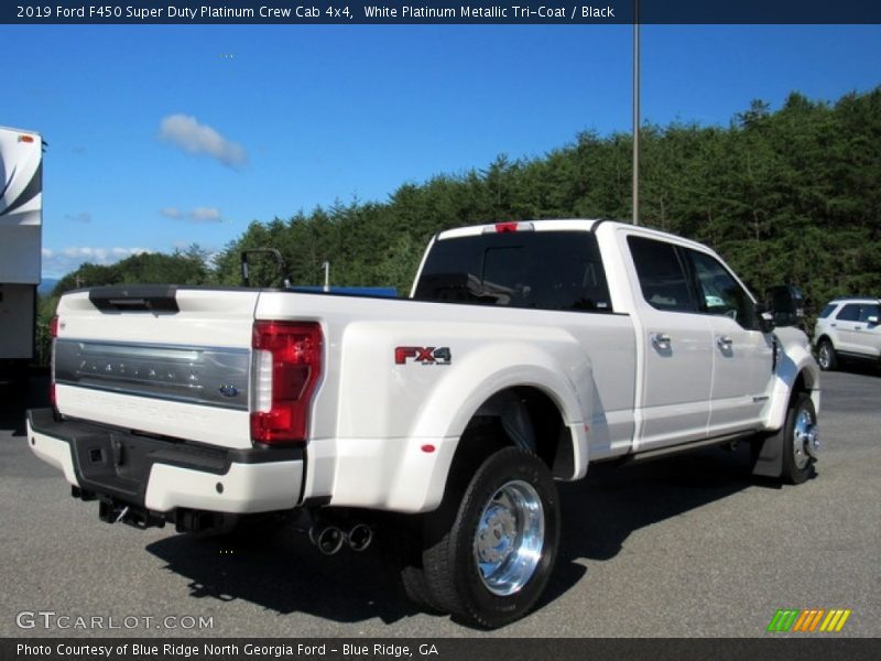 White Platinum Metallic Tri-Coat / Black 2019 Ford F450 Super Duty Platinum Crew Cab 4x4
