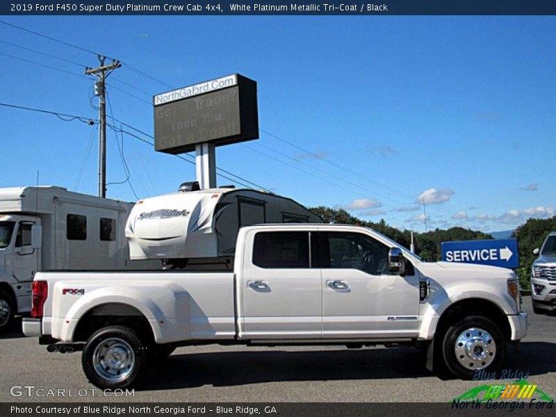 White Platinum Metallic Tri-Coat / Black 2019 Ford F450 Super Duty Platinum Crew Cab 4x4