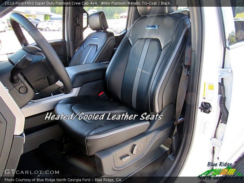 White Platinum Metallic Tri-Coat / Black 2019 Ford F450 Super Duty Platinum Crew Cab 4x4