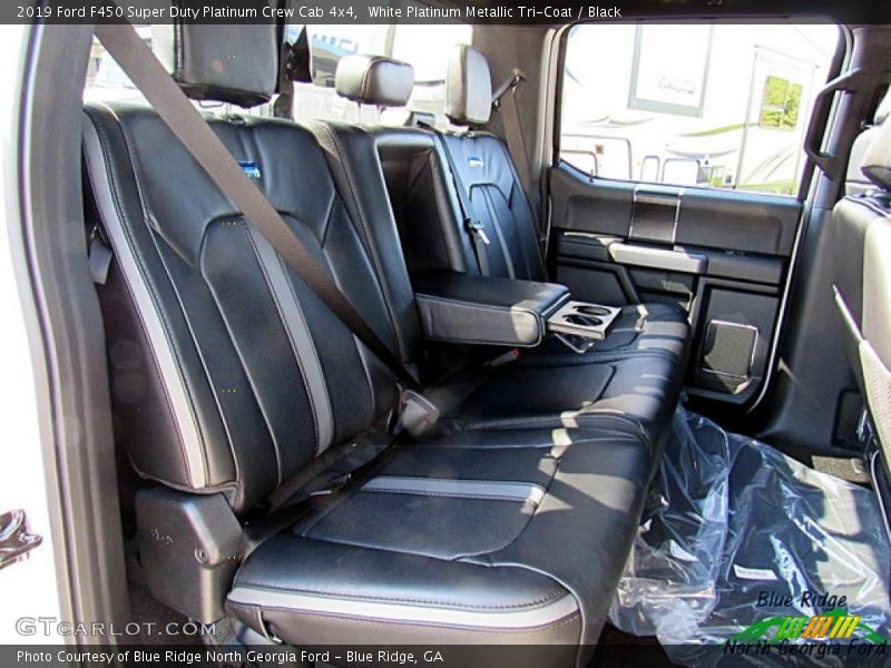 White Platinum Metallic Tri-Coat / Black 2019 Ford F450 Super Duty Platinum Crew Cab 4x4