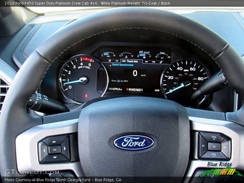 White Platinum Metallic Tri-Coat / Black 2019 Ford F450 Super Duty Platinum Crew Cab 4x4