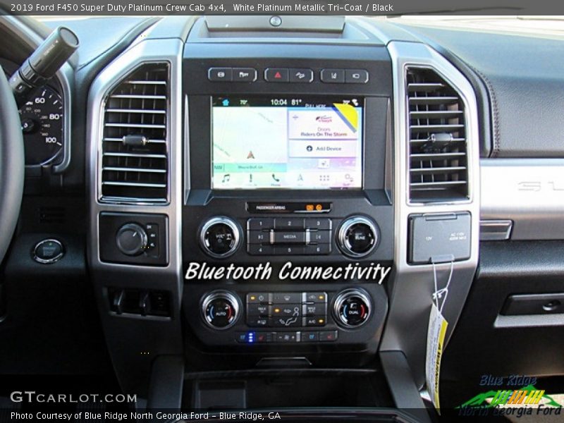 White Platinum Metallic Tri-Coat / Black 2019 Ford F450 Super Duty Platinum Crew Cab 4x4