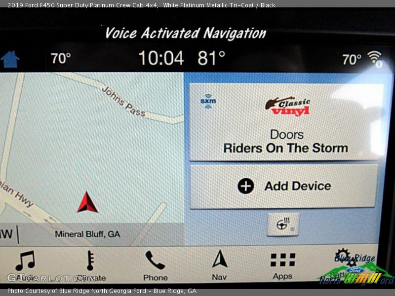 White Platinum Metallic Tri-Coat / Black 2019 Ford F450 Super Duty Platinum Crew Cab 4x4