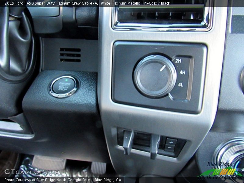 White Platinum Metallic Tri-Coat / Black 2019 Ford F450 Super Duty Platinum Crew Cab 4x4