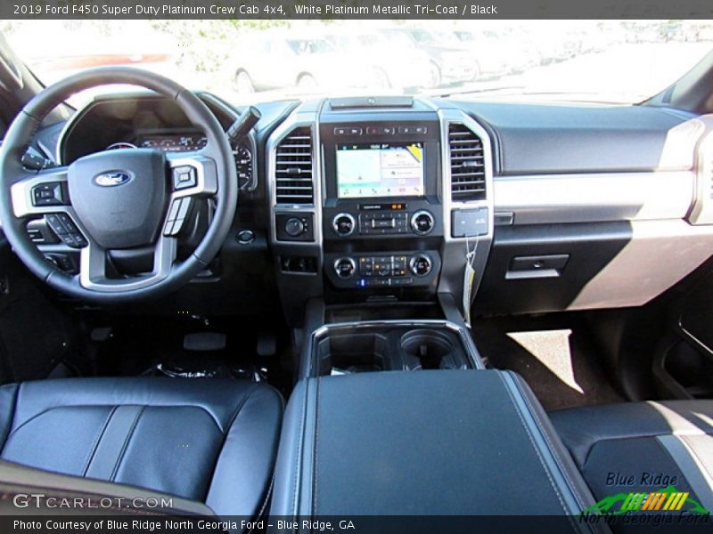 White Platinum Metallic Tri-Coat / Black 2019 Ford F450 Super Duty Platinum Crew Cab 4x4