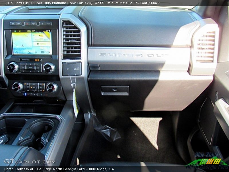 White Platinum Metallic Tri-Coat / Black 2019 Ford F450 Super Duty Platinum Crew Cab 4x4