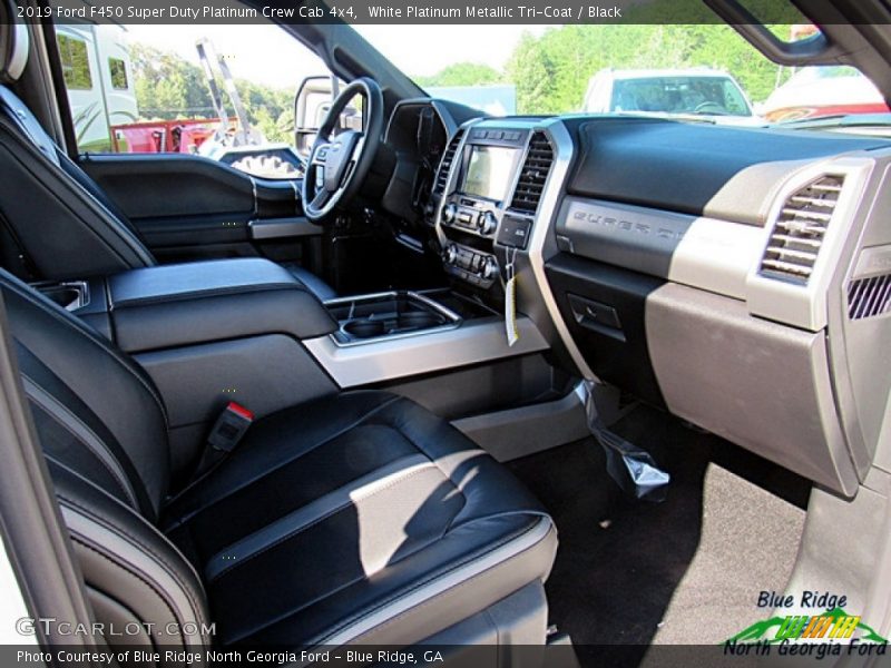 White Platinum Metallic Tri-Coat / Black 2019 Ford F450 Super Duty Platinum Crew Cab 4x4