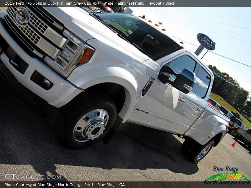 White Platinum Metallic Tri-Coat / Black 2019 Ford F450 Super Duty Platinum Crew Cab 4x4