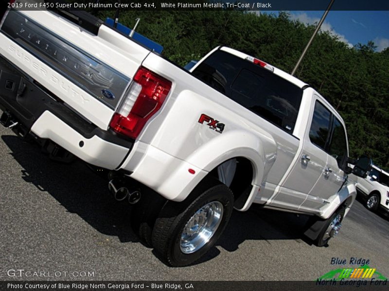 White Platinum Metallic Tri-Coat / Black 2019 Ford F450 Super Duty Platinum Crew Cab 4x4