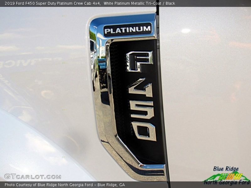 White Platinum Metallic Tri-Coat / Black 2019 Ford F450 Super Duty Platinum Crew Cab 4x4