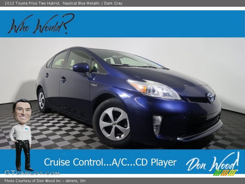 Nautical Blue Metallic / Dark Gray 2013 Toyota Prius Two Hybrid