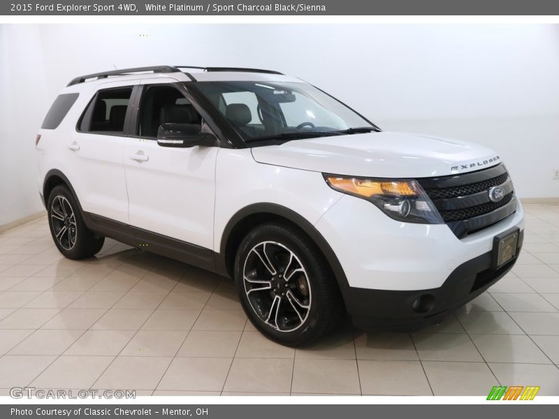White Platinum / Sport Charcoal Black/Sienna 2015 Ford Explorer Sport 4WD
