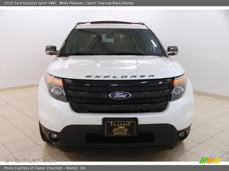 White Platinum / Sport Charcoal Black/Sienna 2015 Ford Explorer Sport 4WD