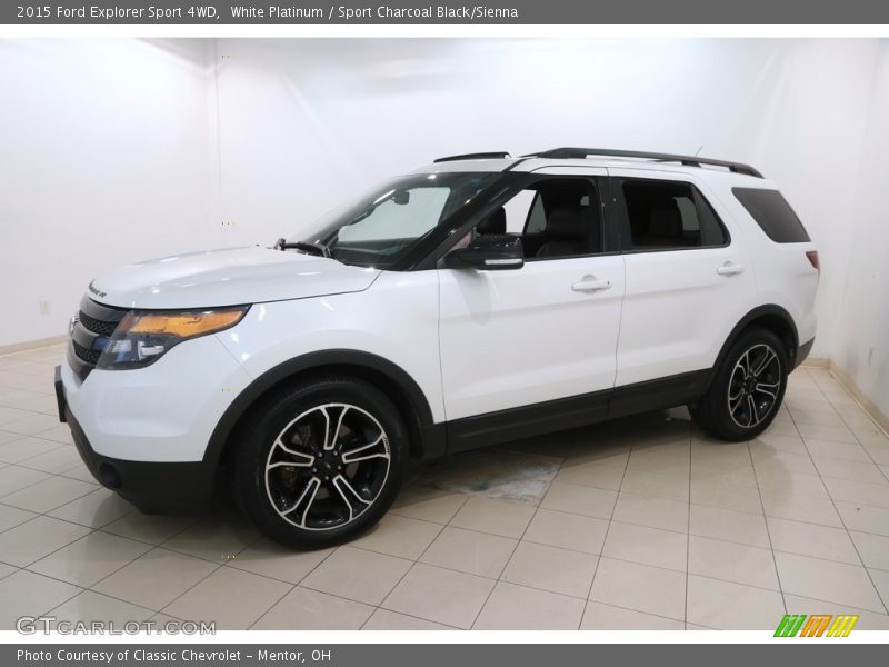 White Platinum / Sport Charcoal Black/Sienna 2015 Ford Explorer Sport 4WD