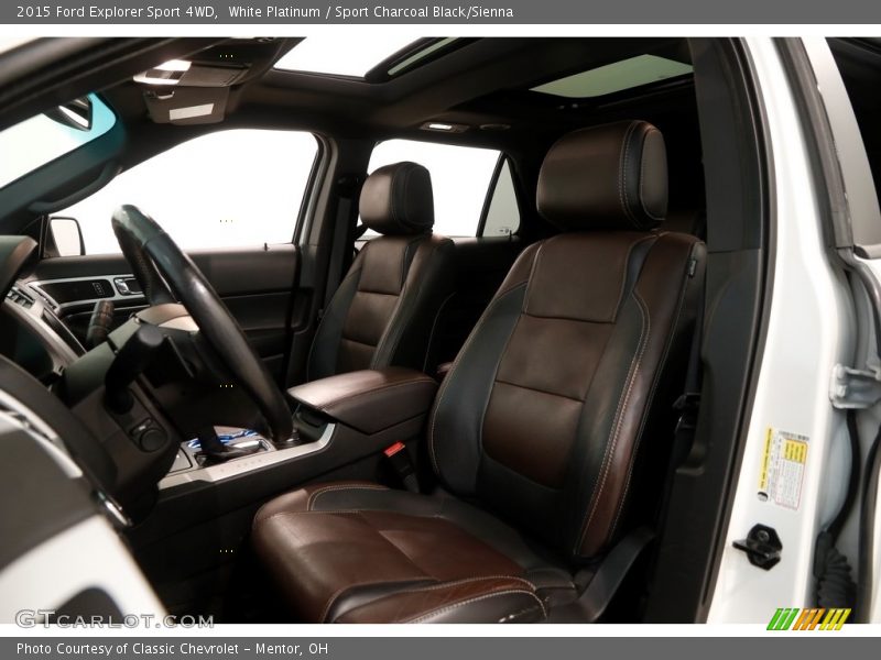 White Platinum / Sport Charcoal Black/Sienna 2015 Ford Explorer Sport 4WD