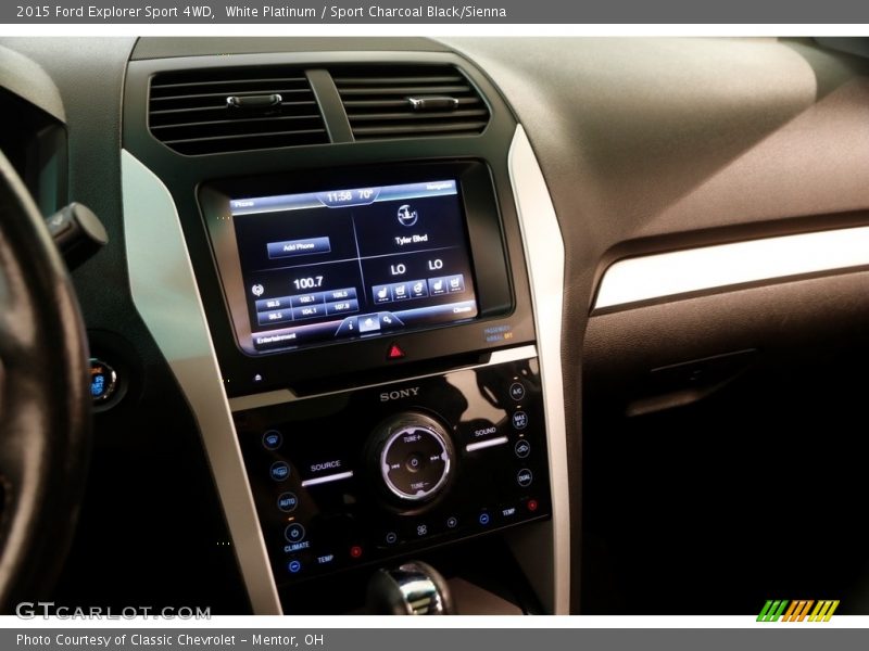 White Platinum / Sport Charcoal Black/Sienna 2015 Ford Explorer Sport 4WD