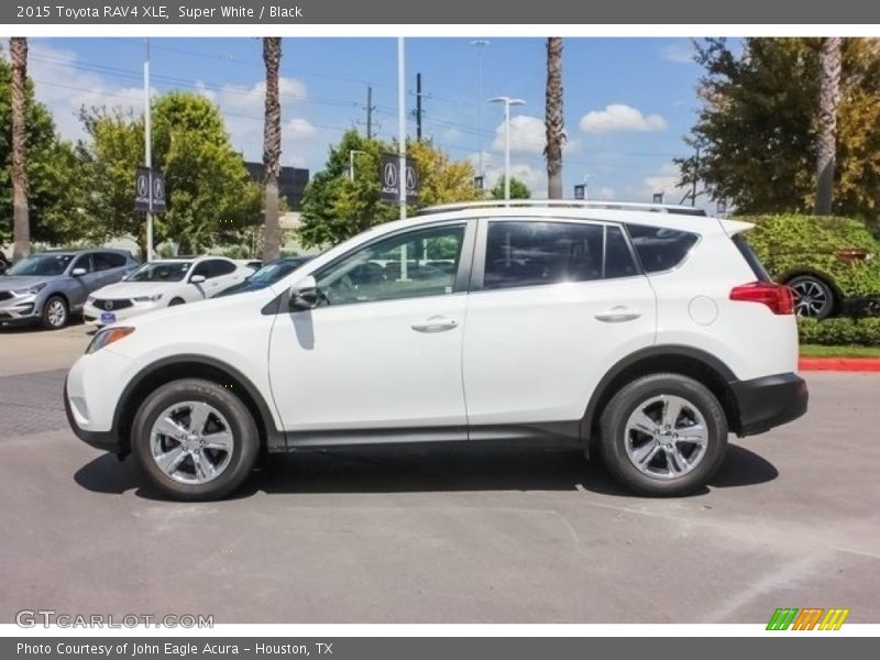 Super White / Black 2015 Toyota RAV4 XLE