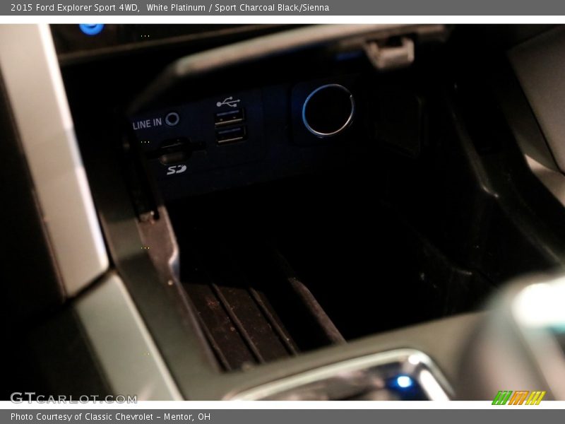 White Platinum / Sport Charcoal Black/Sienna 2015 Ford Explorer Sport 4WD