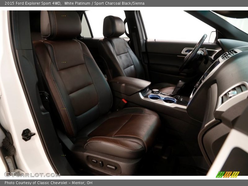 White Platinum / Sport Charcoal Black/Sienna 2015 Ford Explorer Sport 4WD