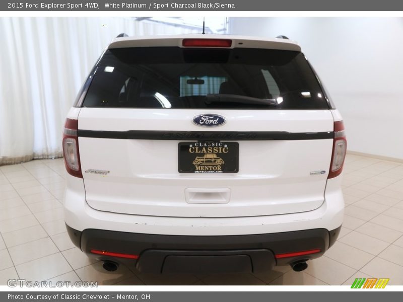 White Platinum / Sport Charcoal Black/Sienna 2015 Ford Explorer Sport 4WD