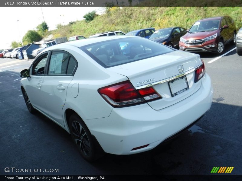 Taffeta White / Beige 2013 Honda Civic EX Sedan