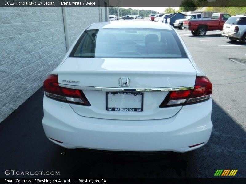 Taffeta White / Beige 2013 Honda Civic EX Sedan