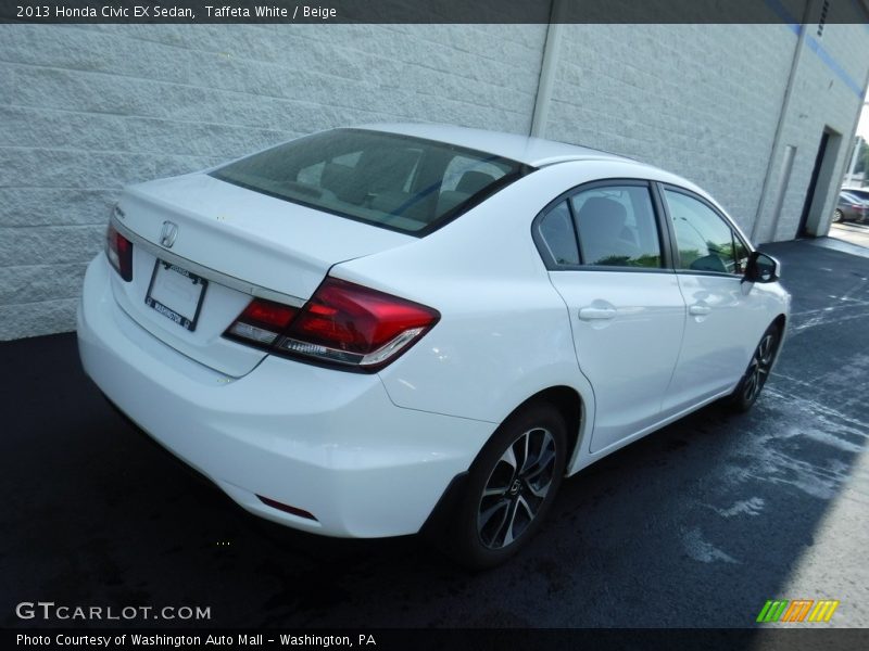 Taffeta White / Beige 2013 Honda Civic EX Sedan