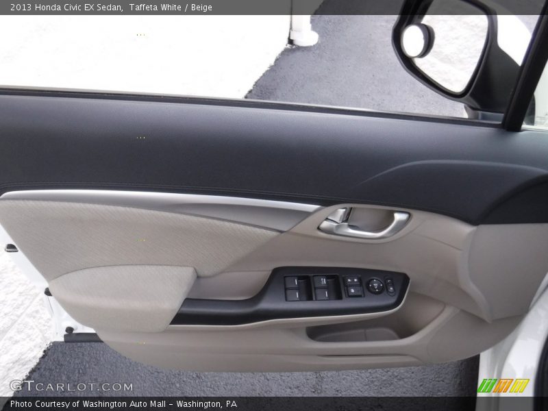 Taffeta White / Beige 2013 Honda Civic EX Sedan