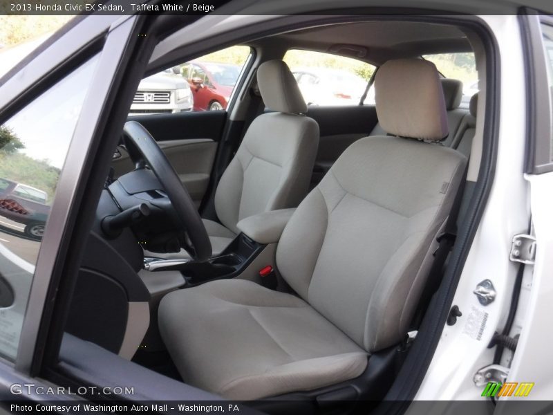Taffeta White / Beige 2013 Honda Civic EX Sedan