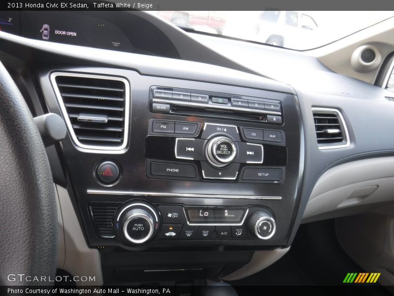 Taffeta White / Beige 2013 Honda Civic EX Sedan