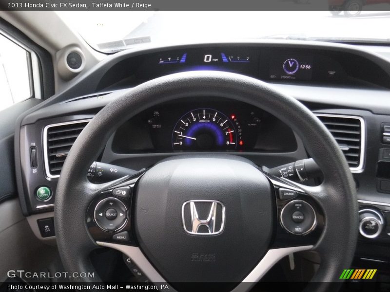 Taffeta White / Beige 2013 Honda Civic EX Sedan
