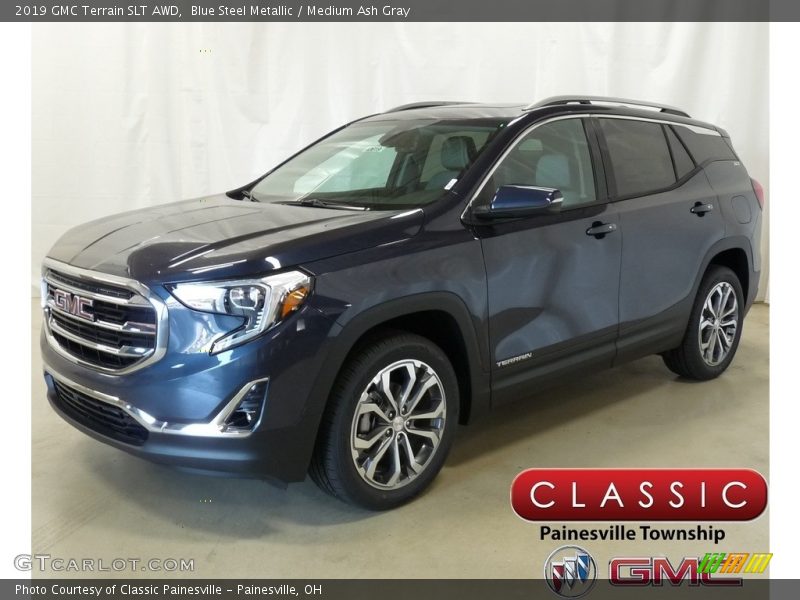 Blue Steel Metallic / Medium Ash Gray 2019 GMC Terrain SLT AWD