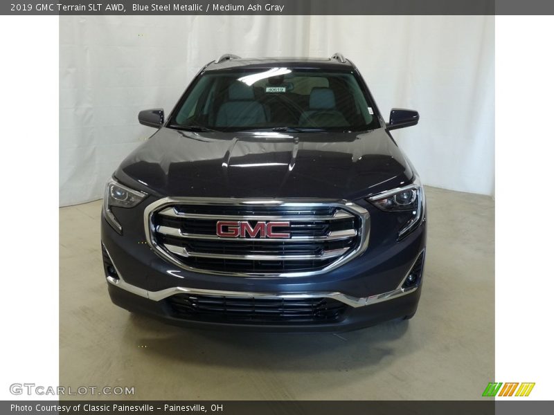 Blue Steel Metallic / Medium Ash Gray 2019 GMC Terrain SLT AWD