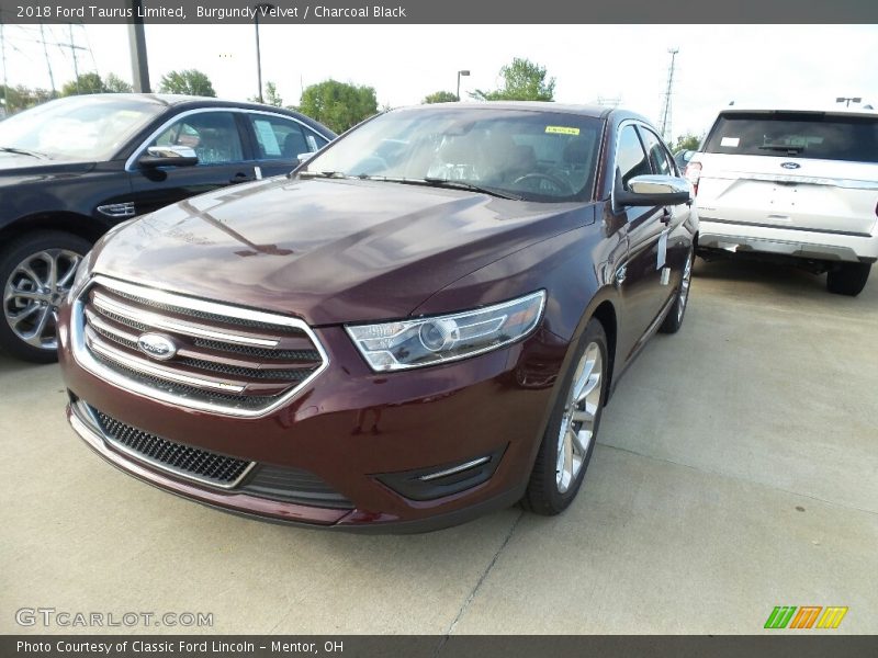 Burgundy Velvet / Charcoal Black 2018 Ford Taurus Limited
