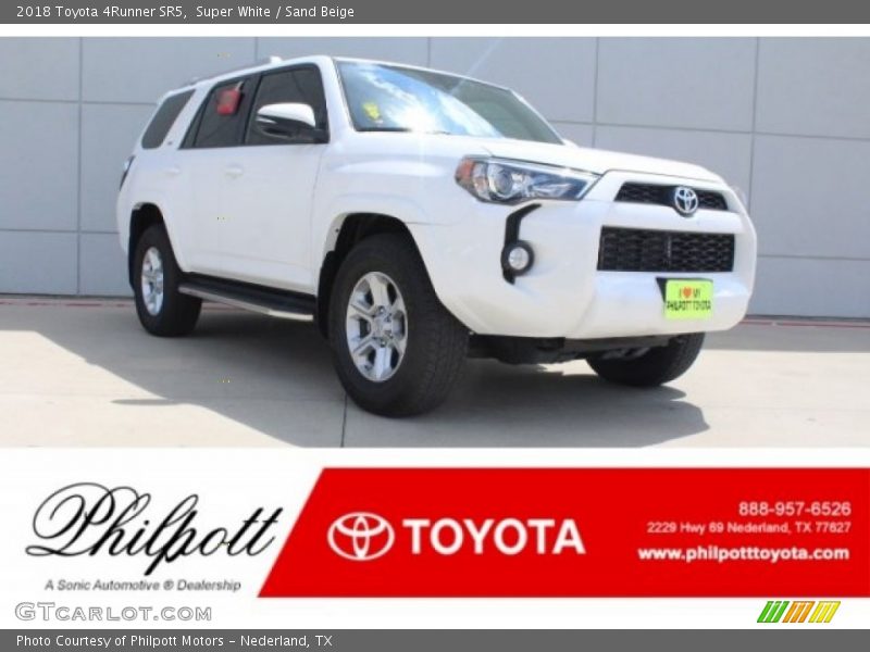Super White / Sand Beige 2018 Toyota 4Runner SR5