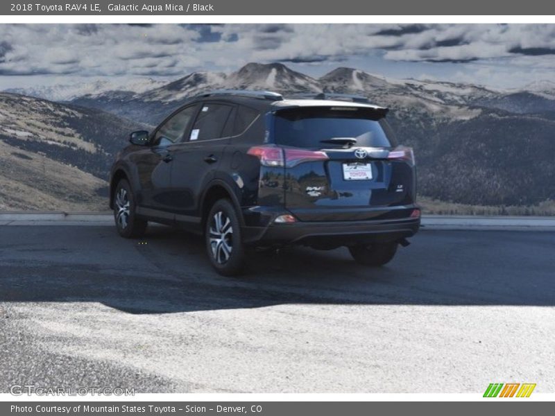 Galactic Aqua Mica / Black 2018 Toyota RAV4 LE