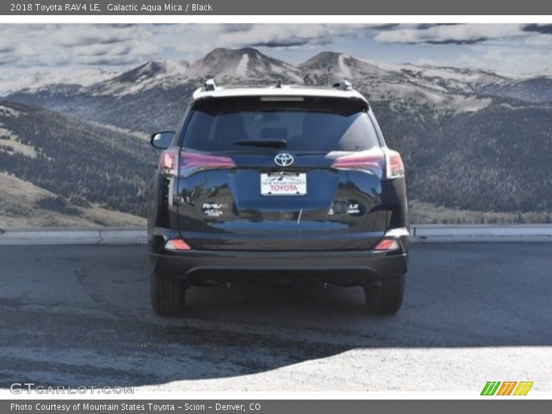 Galactic Aqua Mica / Black 2018 Toyota RAV4 LE